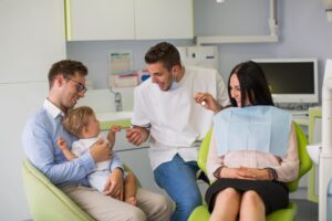 Family at the dentist